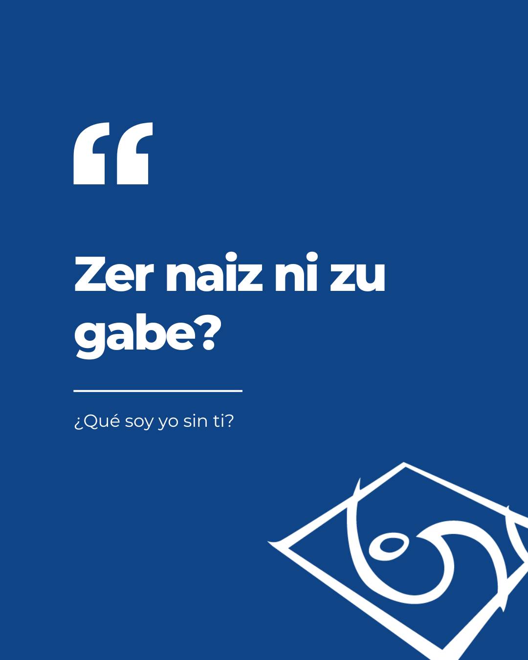 🌀 Zer naiz ni zu gabe?
Galdera xumea dirudi… baina barru-barruraino sartzen dena.
Hitzek lotzen gaituzte.
Hizkuntzak elkartzen gaitu.
Eta euskara... gure arteko zubia da.
Ez gara ezer elkarrekin hitz egin gabe.
Ez gara ezer gure hizkuntza partekatu gabe.
💚 Euskara maitasuna ere bada.
➡️ legazpi6.eus
#Euskara #Legazpi6 #Euskaltegia #Donostia